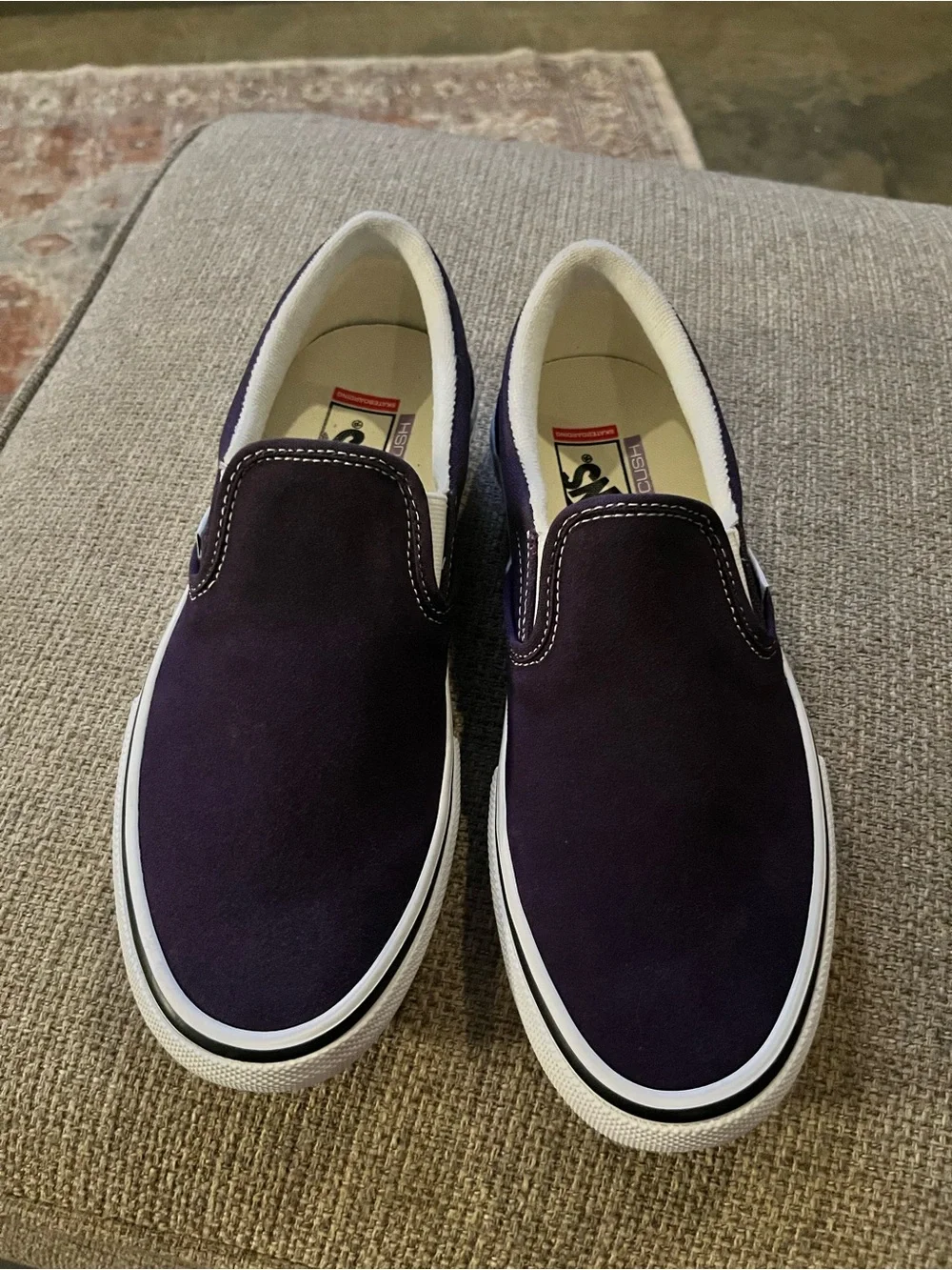 Vans Men’s Classic Pop Cush Purple Slip-On Sneakers Size 8